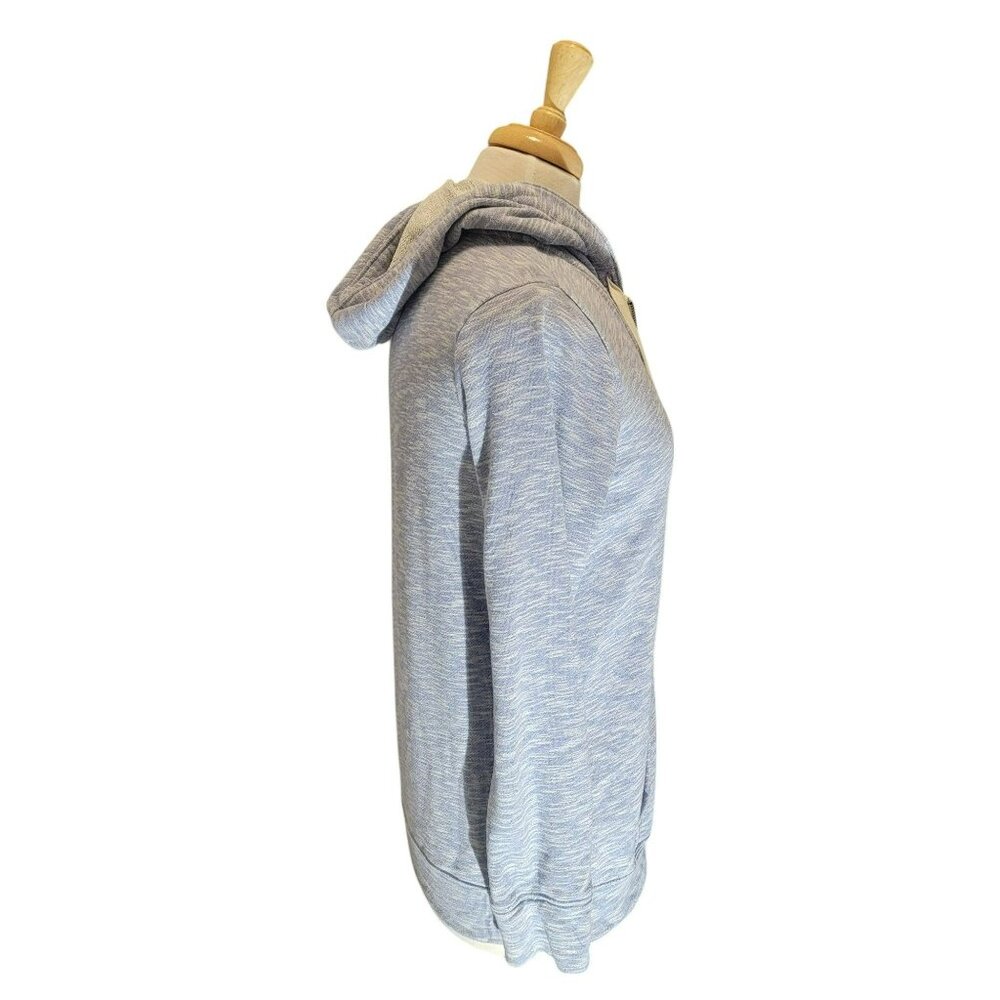 Gap Full Zip Hoodie Sweatshirt Jacket, Women M, Blue & White Heathered, EUC - Picture 4 of 12